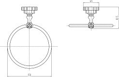 Milacio Полотенцедержатель кольцо Villena MC.907.BBR черная бронза – фотография-2